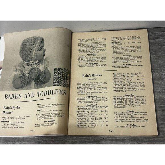 New Lux Knitting Book 1952 Edition Paperback Pattern Booklet - Picture 3 of 5